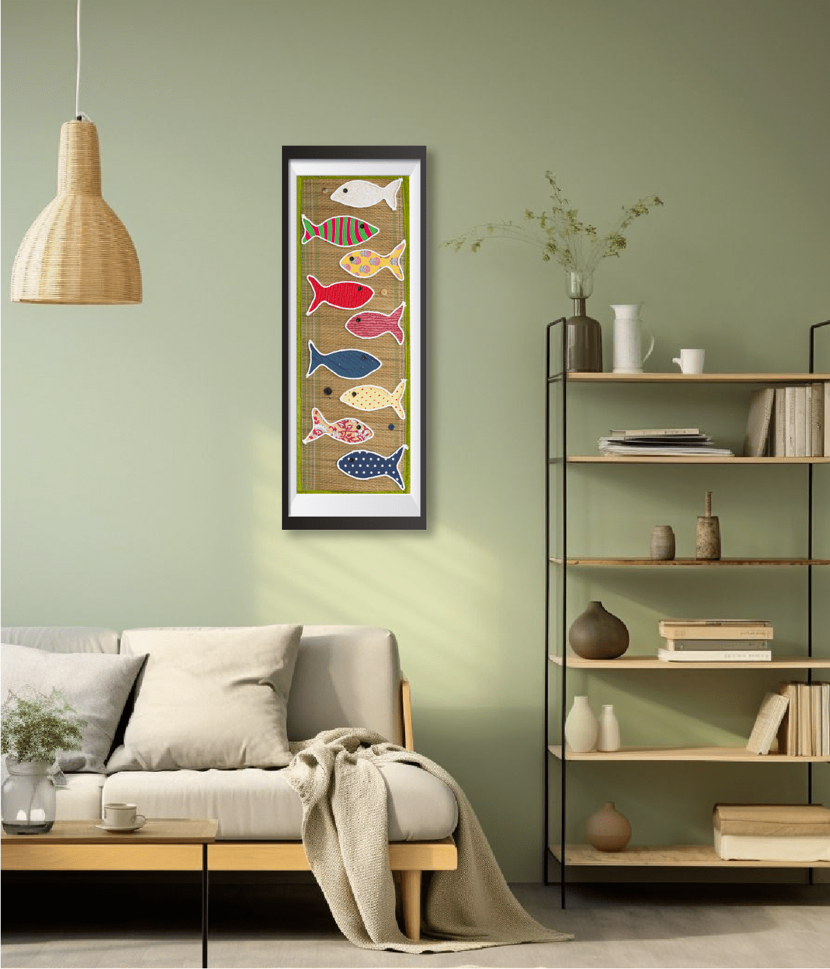 Fish fabric Patchwork Art