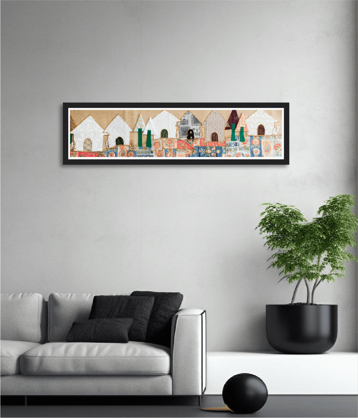 City Of Hope Embriodered Patchwork Art