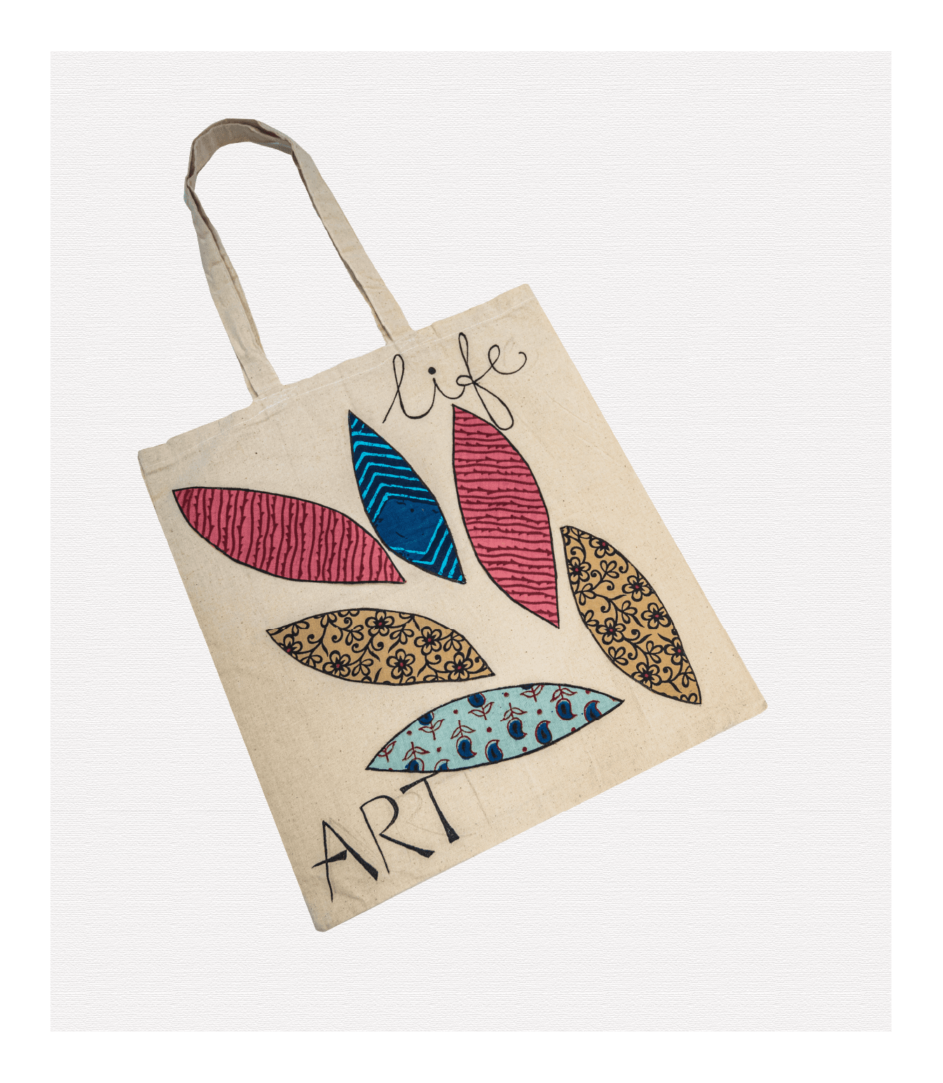 ART leaves Patch Work Tote