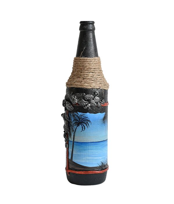 Night sky coconut tree bottle