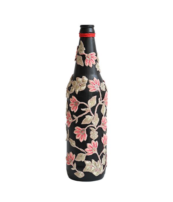Blush golden floral Patch Work Bottle